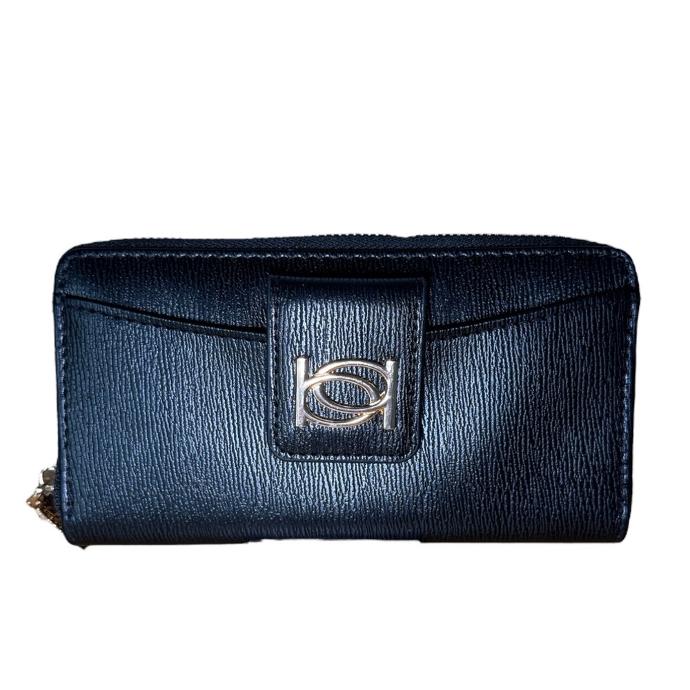 2B Bebe Black Wallet with Gold Detail